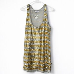 Sequin Striped Short Dress